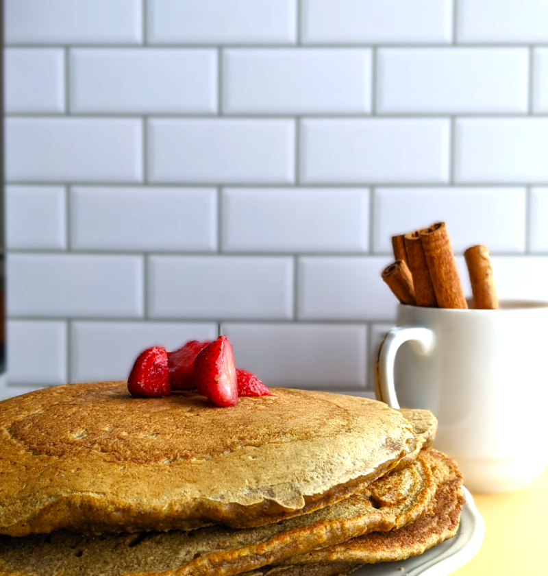 whole wheat pancakes with cinnamon