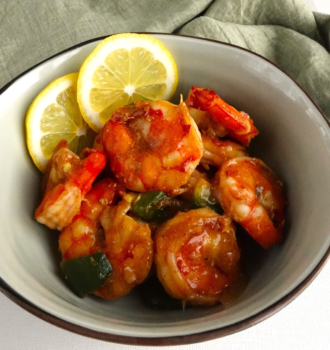 Honey shrimp stir-fry