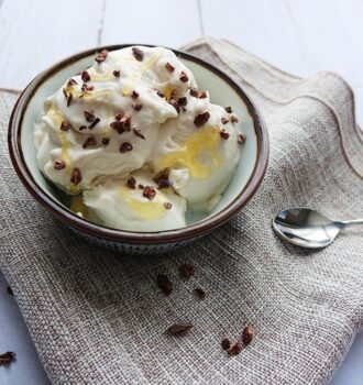 coconut ice cream dessert